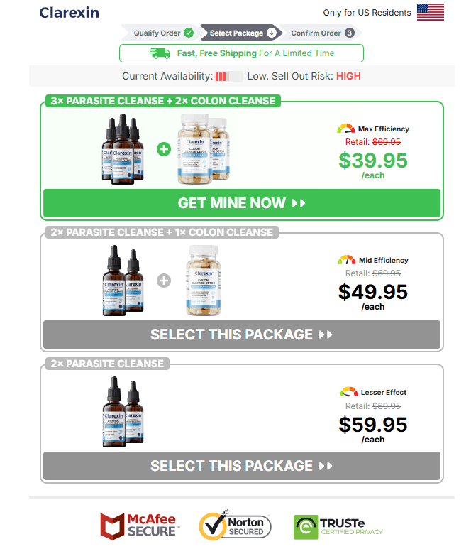 Clarexin order page